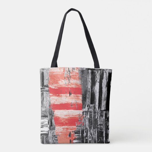 Tote – Red Pulse Abstract Design トートバッグ (裏面)