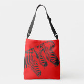 Tote red zebra クロスボディバッグ (裏面)