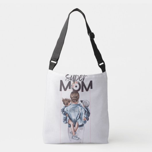 Tote Sac Ajustable - Super Maman クロスボディバッグ (正面)
