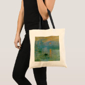 Totebag Bookbagを絵を描くMonetの日の出 トートバッグ (正面(商品))