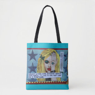 TOTEBAG-THERES天才とCRAZ間の薄いライン トートバッグ
