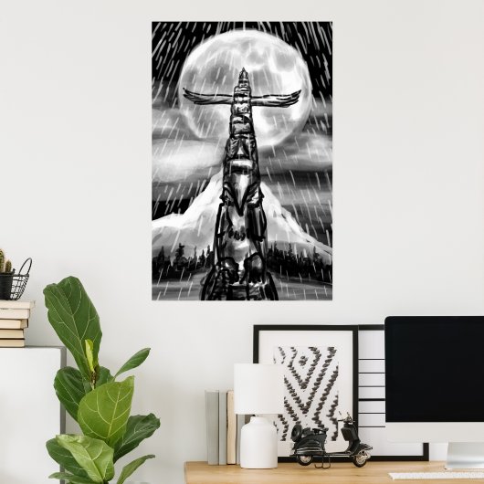 Totem Pole Art ポスター (ホームオフィス)