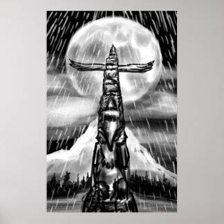 Totem Pole Art ポスター