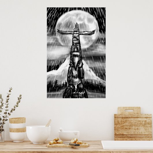 Totem Pole Art ポスター (キッチン)