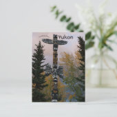 Totem Pole in Yukon Canada ポストカード (スタンド正面)