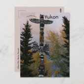 Totem Pole in Yukon Canada ポストカード (正面/裏面)
