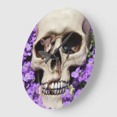 Totenkopf - Gothic / Wanduhr ラージ壁時計 (傾斜)