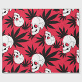 Totenkopf Hanfblatt ラッピングペーパー (フラット)