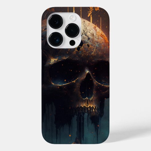 Totenkopf mit apokalyptischer Hintergrund Case-Mate iPhoneケース (裏面)