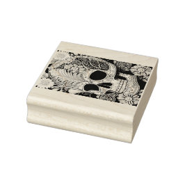 Totenkopf mit Ornamenten ラバースタンプ