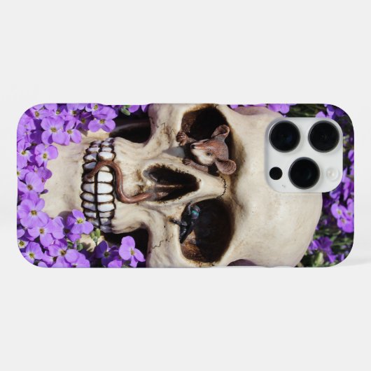 Totenkopf Schädel - Gothic / iPhone Hüllen iPhoneケース (裏面横)
