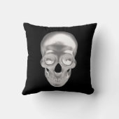 Totenkopf, Schädel silber 3D-Optik - クッション (裏面)