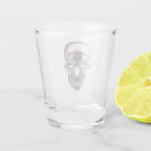 Totenkopf, Schädel silber 3D-Optik - ショットグラス (裏面)