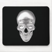 Totenkopf, Schädel silber 3D-Optik - マウスパッド (正面)