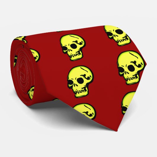 Totenkopf Schädel skull ネクタイ (ロール)