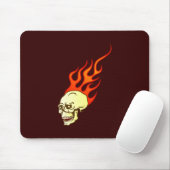 Totenkopf Schädel skull Flammen flames マウスパッド (マウス)