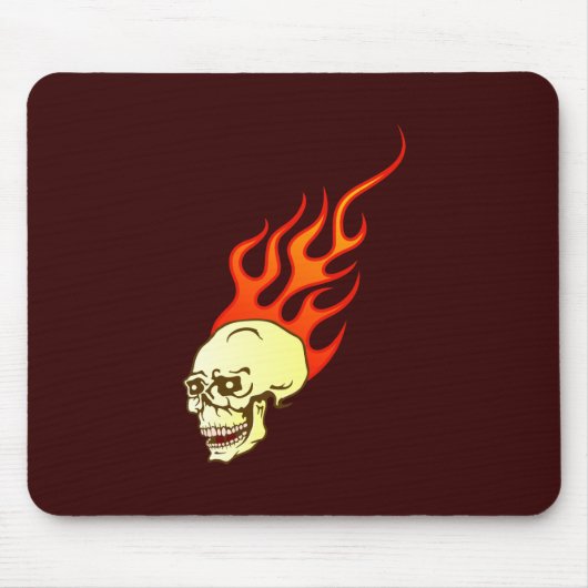 Totenkopf Schädel skull Flammen flames マウスパッド (正面)
