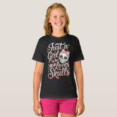 Totenkopf Shirt Mädchen Frauen Gothic Tシャツ (正面フル)