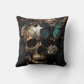 Totenkopf und Schmetterling Motiv Design クッション (裏面)