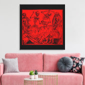 Totentanz / Dance of macabre キャンバスプリント (インサイチュ (リビング))