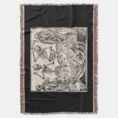 Totentanz / Dance of macabre スローブランケット (正面縦)