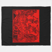 Totentanz / Dance of macabre フリースブランケット (正面(横))