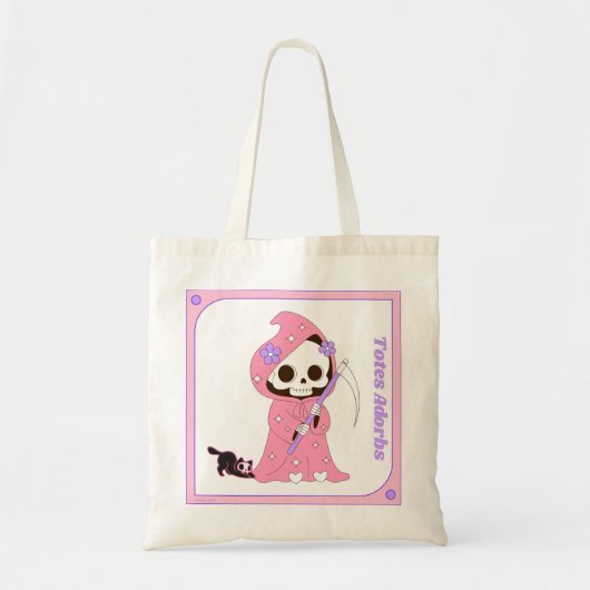 Totes Adorbs - 死神/ネコ トートバッグ (正面)