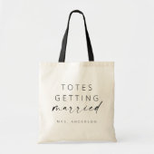 Totes Getting Married Tote Bag | Modern Script トートバッグ (正面)