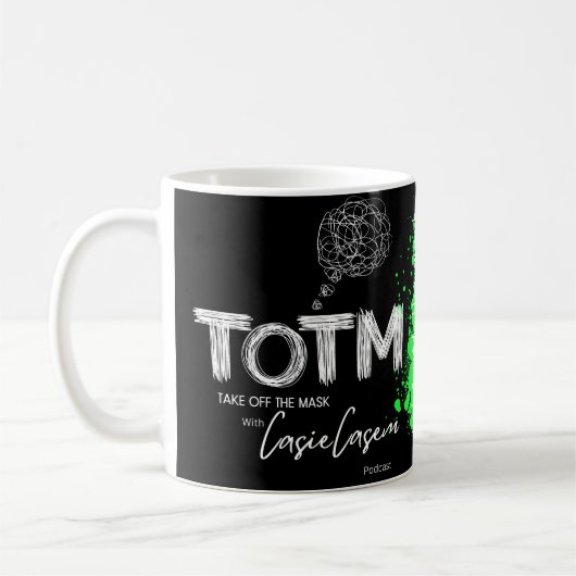 TOTM_TakeoffthemaskwithCasieCasem コーヒーマグカップ (左)