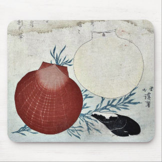 TotoyaのHokkeiの浮世絵著貝 マウスパッド