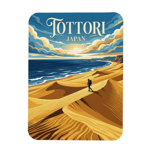 Tottori Sand Dunes Japan マグネット (縦)