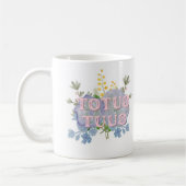 Totus Tuus Catholic Marian Floral Mug コーヒーマグカップ (左)