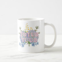 Totus Tuus Catholic Marian Floral Mug