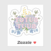 Totus Tuus Catholic Marian Floral Sticker シール (シート)