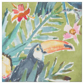 TOUCADISEの緑豊かな熱帯やしToucan ファブリック (クローズアップ)