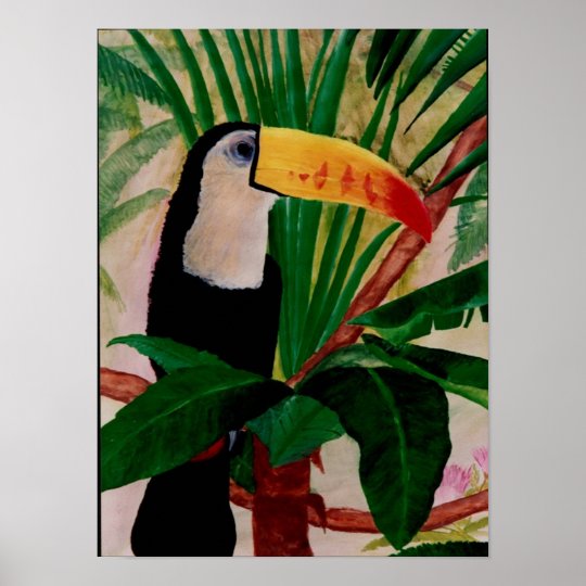 Toucanの鳥の南アフリカのジャングルの鳥の芸術 ポスター Zazzle Co Jp
