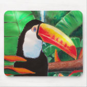 Toucanのエキゾチックなジャングルの鳥の野性生物のマウスパッドの芸術 マウスパッド (正面)