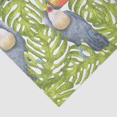 Toucanのジャングルの鳥の木パターン 薄葉紙 (詳細)