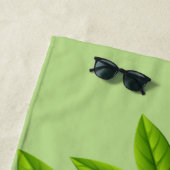 Toucanのデュオの緑 ビーチタオル (インサイチュ)