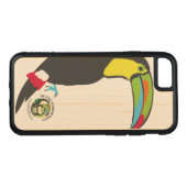 Toucanの木の電話箱 CarvedウッドiPhoneケース (裏面(横))