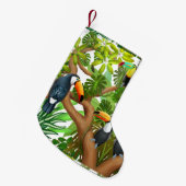 Toucanの熱帯クリスマスのストッキング スモールクリスマスストッキング (正面 (吊り時))