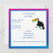 Toucanの熱帯ハッピーバースデー 招待状 (裏面)