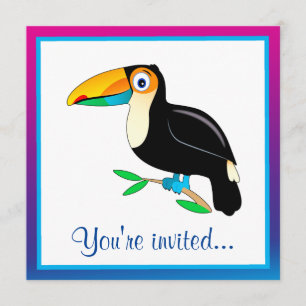 Toucanの熱帯ハッピーバースデー 招待状