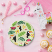 Toucanの熱帯夏パターン ペーパープレート (パーティー)