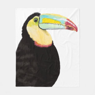 Toucanの熱帯鳥 フリースブランケット