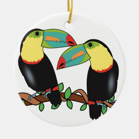 Toucanの鳥愛芸術 セラミックオーナメント (正面)