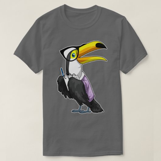 Toucan秘書メモ帳 Tシャツ (デザイン正面)