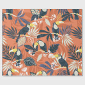 toucan and jungle seamless pattern ラッピングペーパー (フラット)