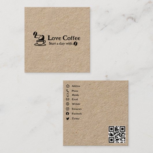 Toucan coffee card コーリングカード (正面/裏面)