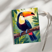 Toucan Colorful Tropical Bird Watercolor Card